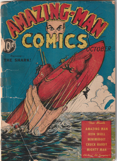Amazing Man Comics #6 (1939) - Origin The Amazing Man retold