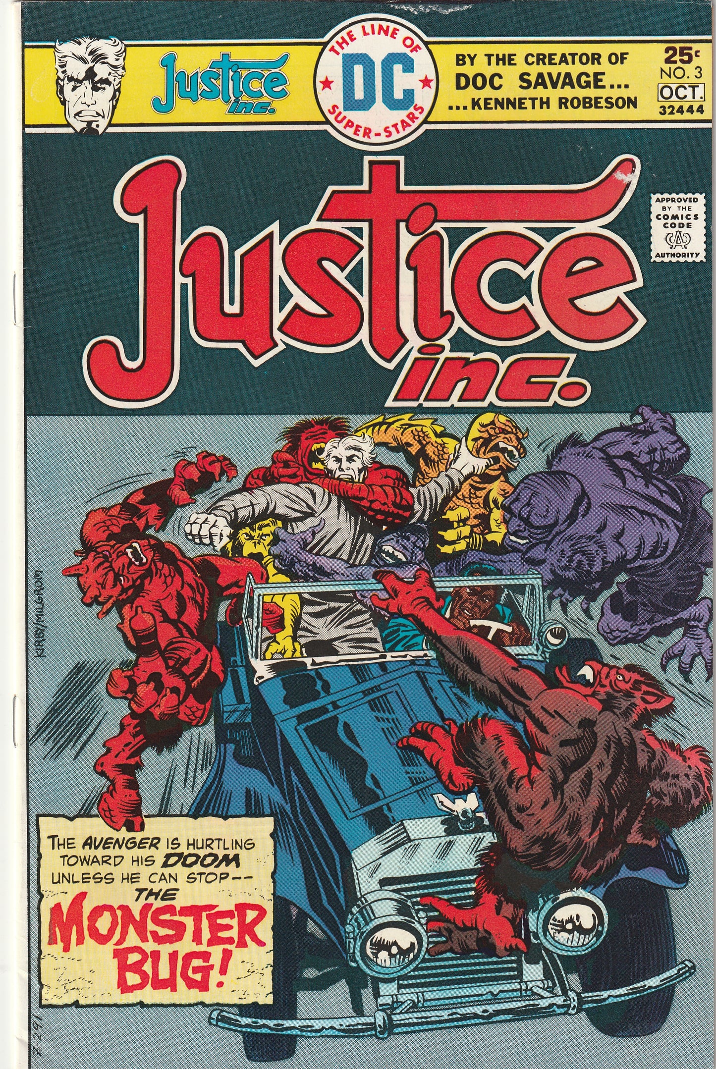 Justice Inc. #3 (1975) - Jack Kirby cover/art