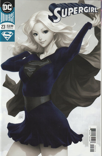 Supergirl #23 (2018) - Stanley Artgerm Lau Enhanced Blue Foil Cover