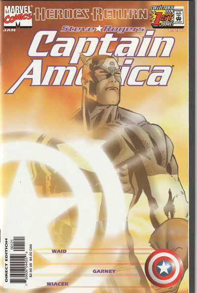 Captain America #1 (1998) - Heroes Return Cover B 'Sunburst' cover