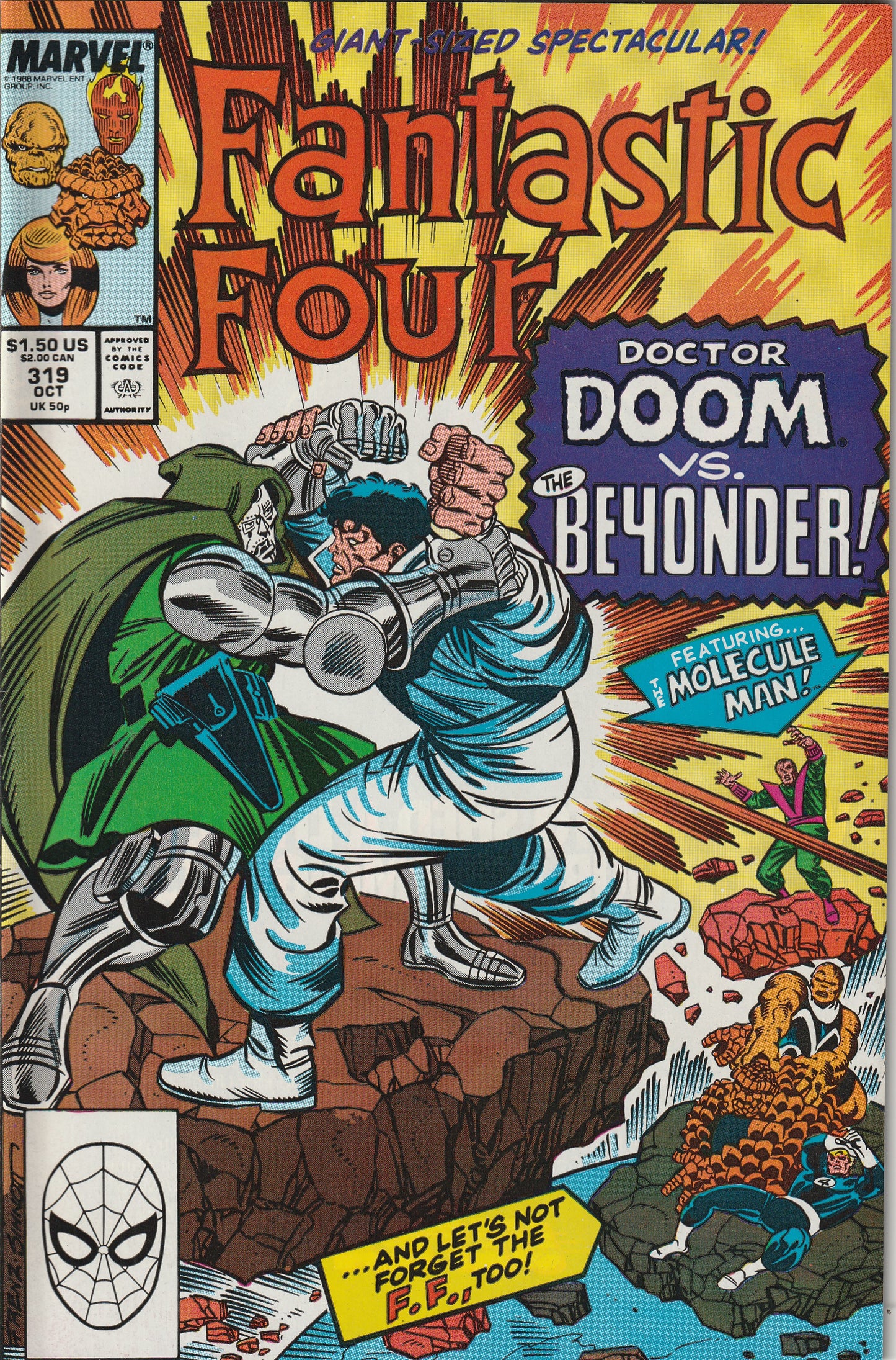 Fantastic Four #319 (1988) - Featuring Dr. Doom vs Beyonder.  Origin of the Beyonder