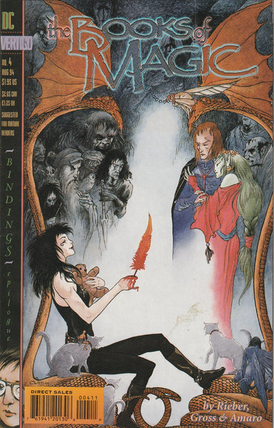 The Books of Magic #4 (1994) - Death appears. Death of Tamlin the Falconer