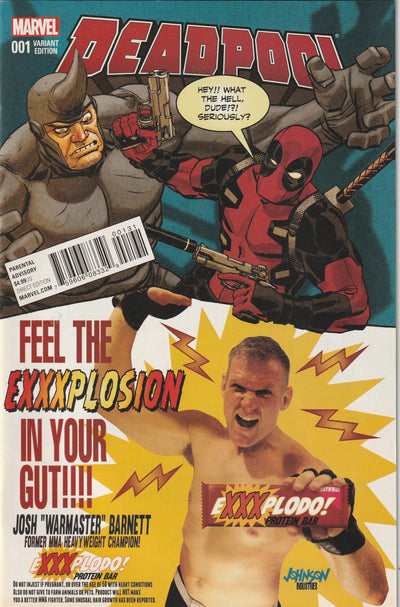 Deadpool #1 (2016) - Dave Johnson Candy Variant Cover, 1st appearance of Deadpool's Heroes for Hire