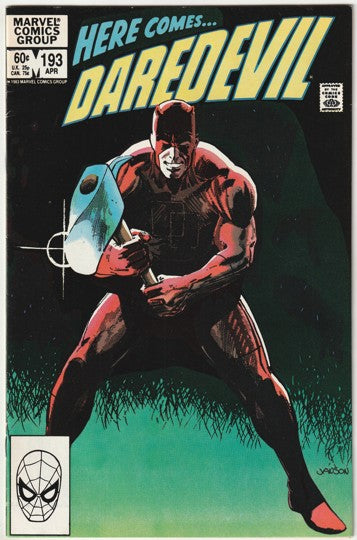 Daredevil #193 (1983) - 1st Appearance of Willow & Akbar, Classic Klaus Janson Axe Cover