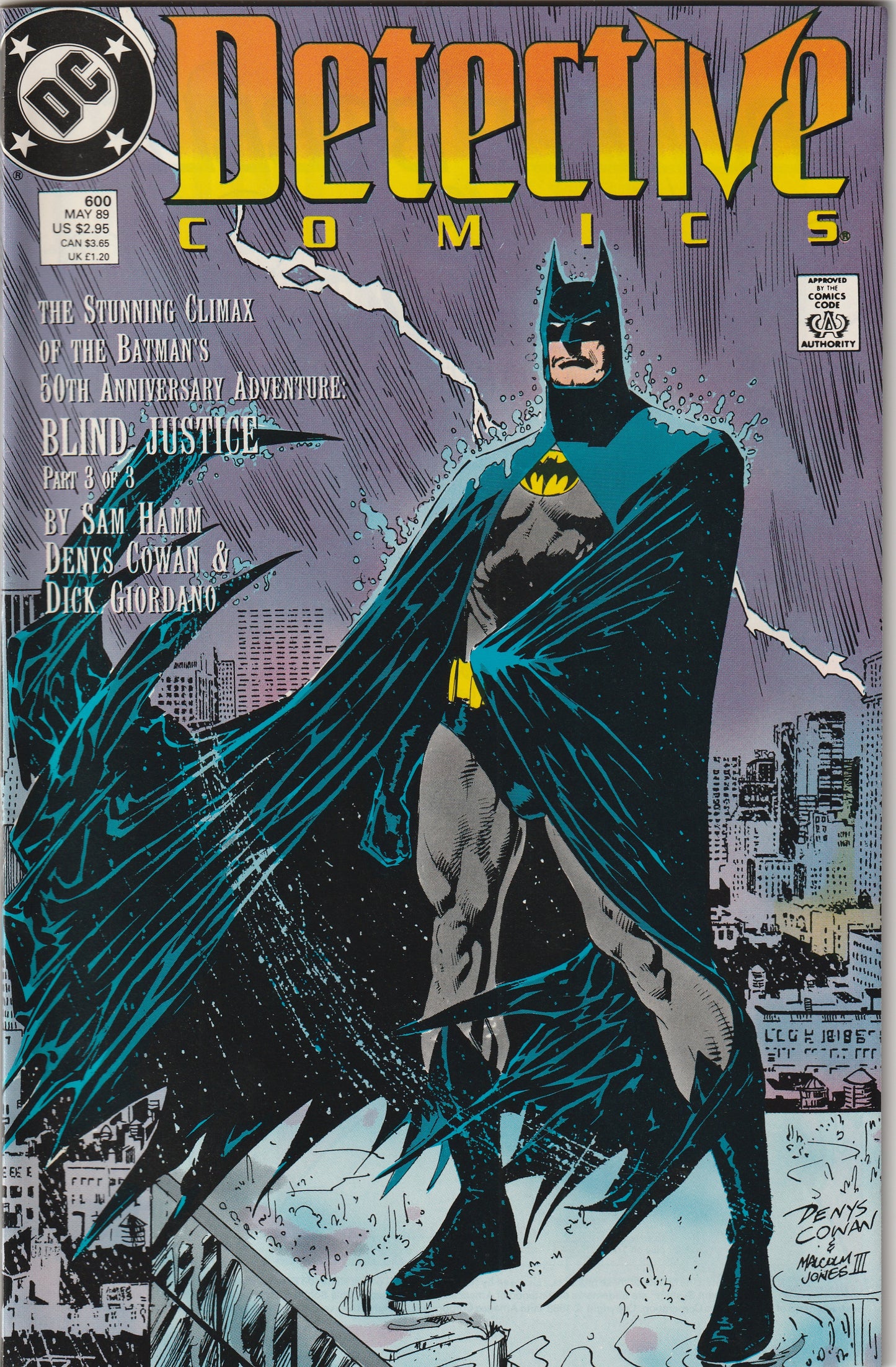 Detective Comics #600 (1989) - Blind Justice, Giant Size 50th Anniversary