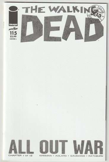 The Walking Dead #115 (2013) - Blank cover variant