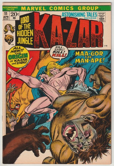 Astonishing Tales #11 (1972) - Origin of Ka-Zar and Zabu
