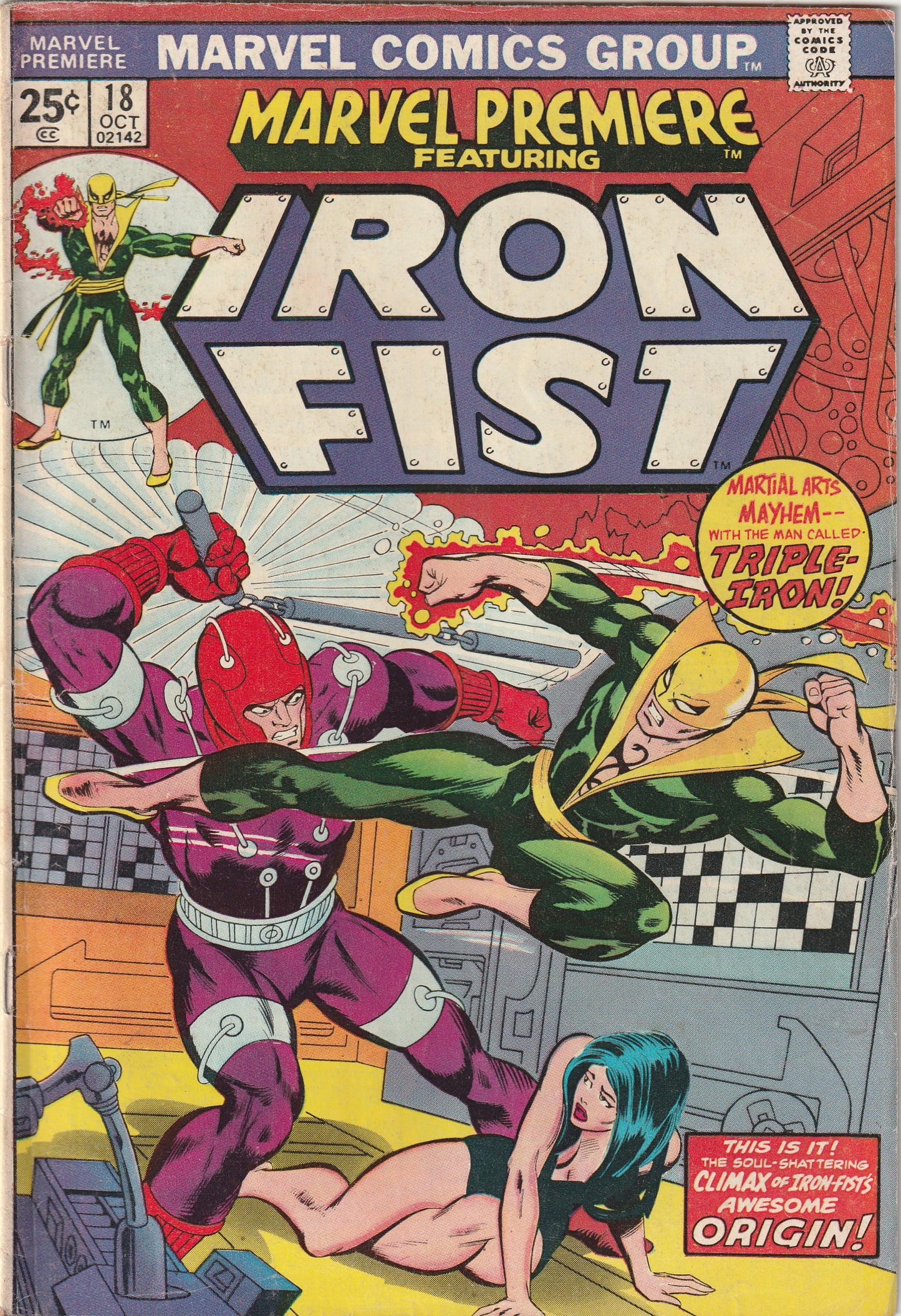 Marvel Premiere #18 (1974) Featuring Iron Fist