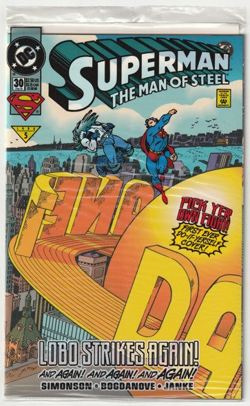Superman: The Man of Steel #30 (1994) - Sealed Polybag with Colorforms