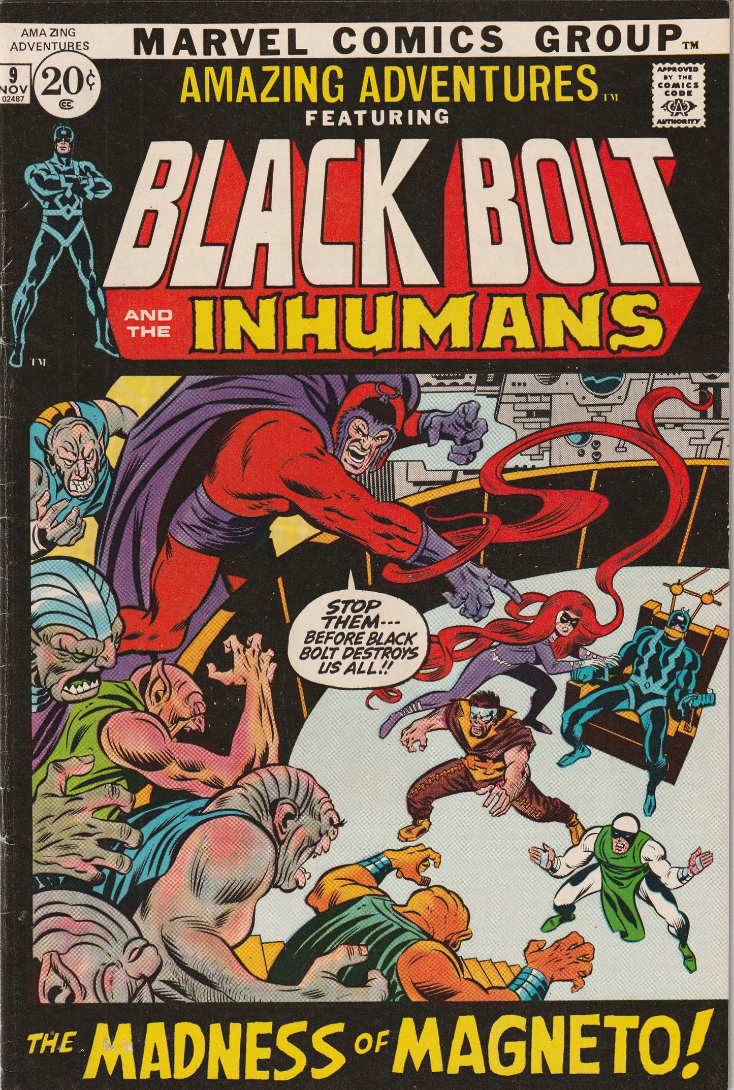 Amazing Adventures #9 (1971) - Featuring Black Bolt and The Inhumans