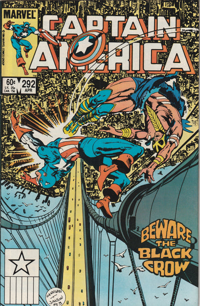 Captain America #292 (1984) - 1st Full Appearance of Black Crow