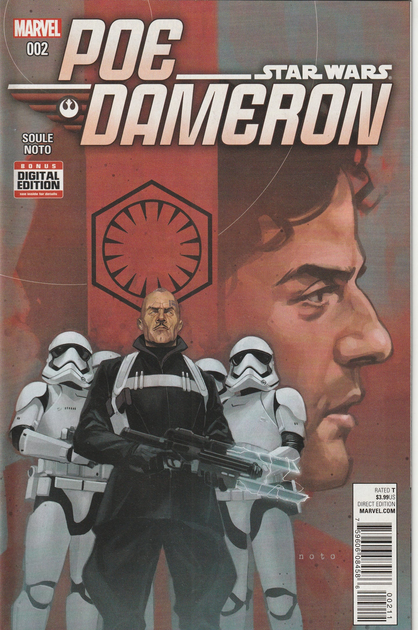 Star Wars: Poe Dameron #2 (2016) - 1st cameo appearance of Captain Phasma (in comics, as Hologram)