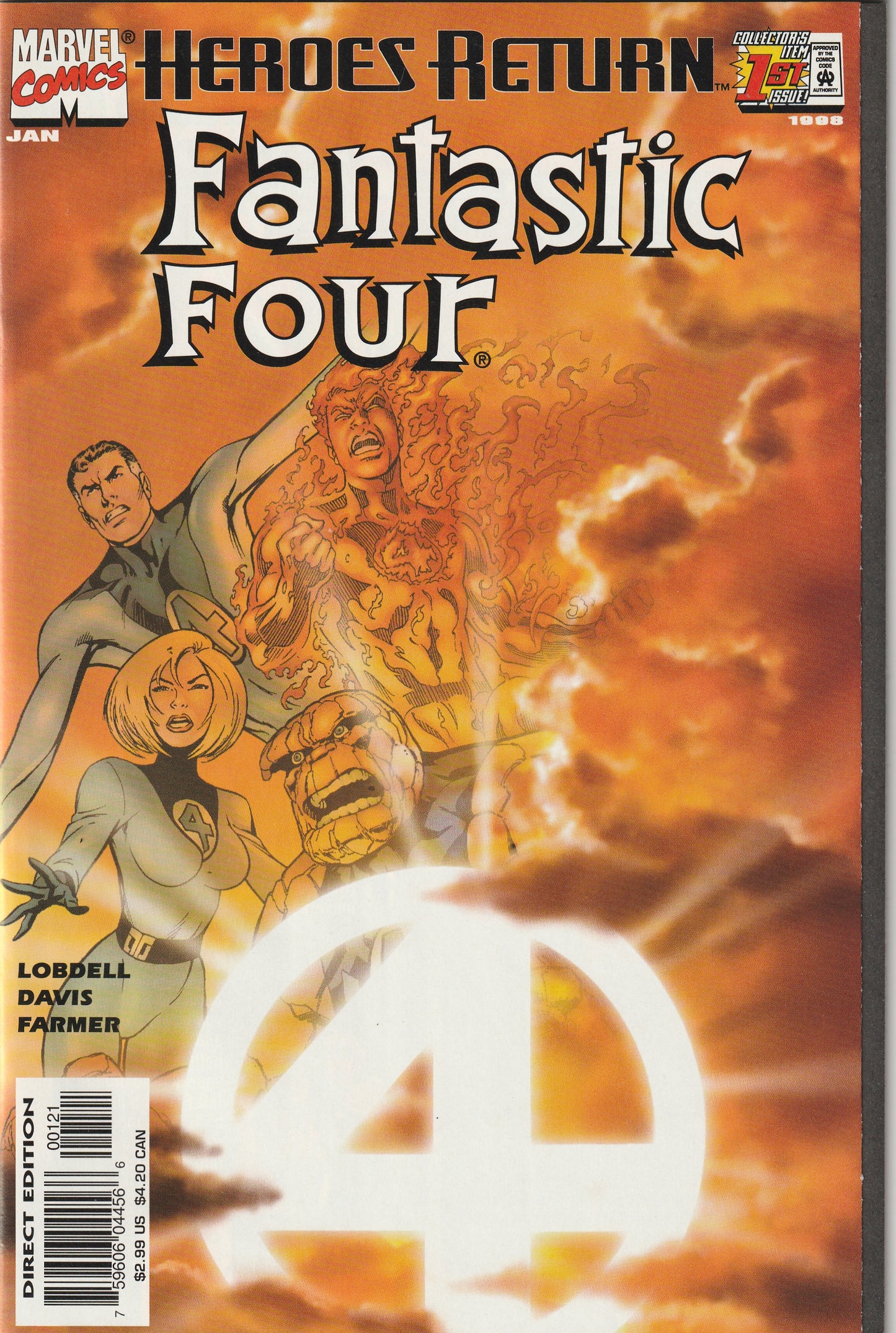 Fantastic Four #1 (1998) - Heroes Return Cover B Sunburst Cover