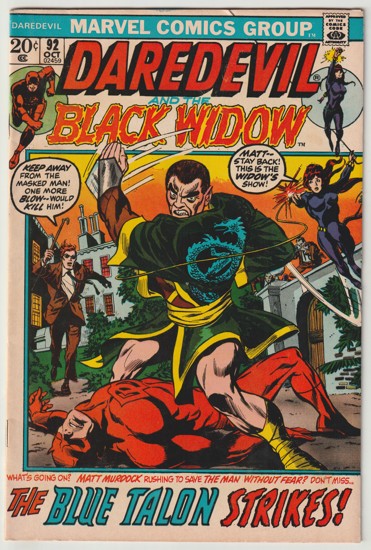 Daredevil #92 (1972) - 1st Appearance of Blue Talon