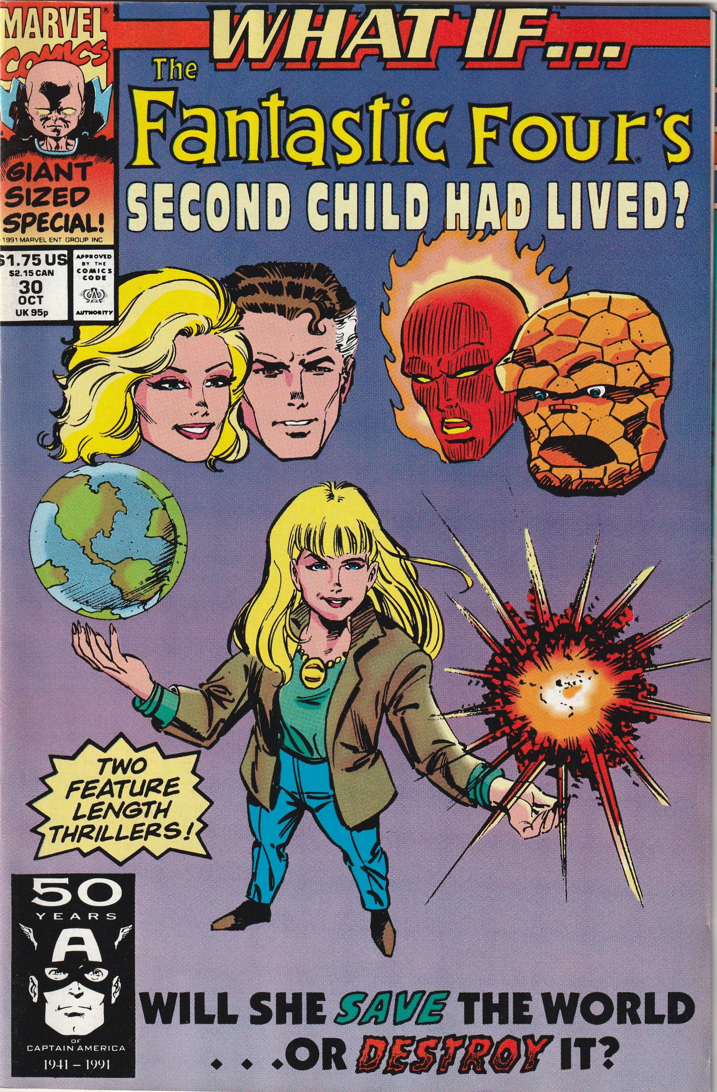 What If? #30 (Vol 2 - 1991) - Fantastic Four's Second Child Had Lived?  Giant sized