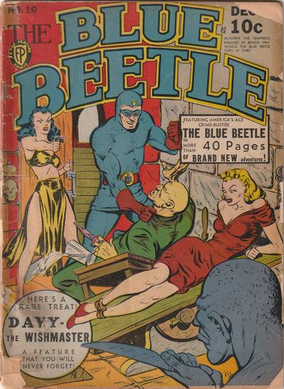 Blue Beetle #10 (1941) - Bondage & hypodermic needle cover