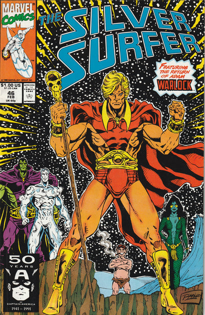 Silver Surfer #46 (1991) - Return of Adam Warlock, Gamora & Pip the Troll