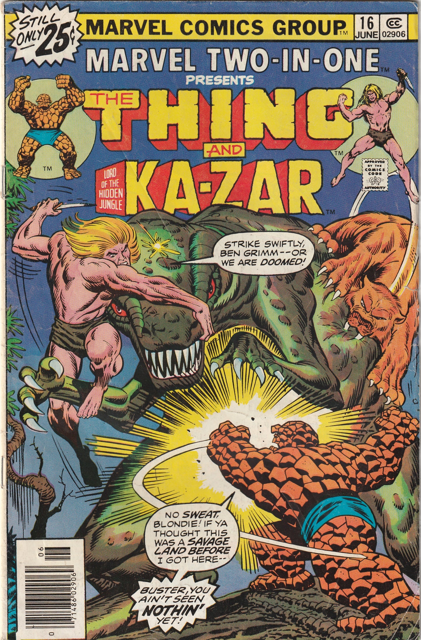 Marvel Two-in-One #16 (1976) - The Thing and Ka-Zar