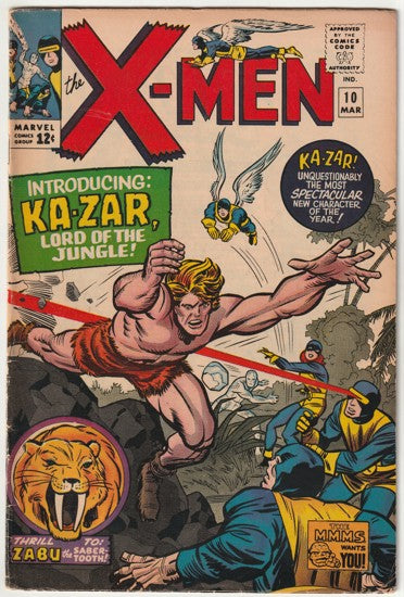 X-Men #10 (1965) - 1st Appearance Ka-Zar