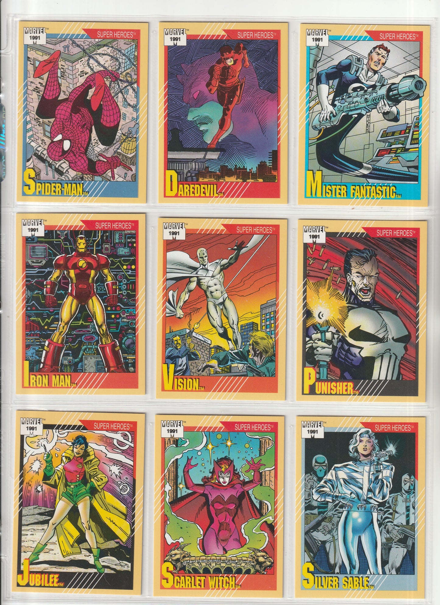 1991 Impel Marvel Universe Series 2 - Complete base set + 4 Holograms