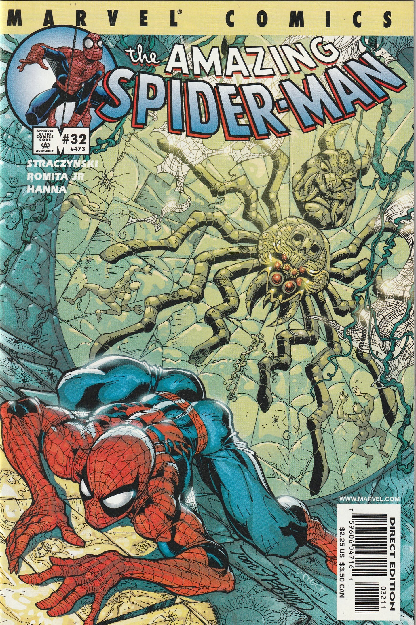 Amazing Spider-Man Vol 2 #32 (#473) (2001) - J Scott Campbell cover, Morlun and Ezekiel Appearance