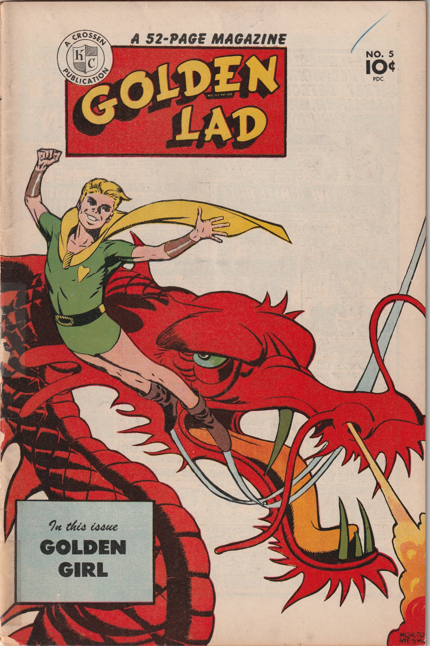 Golden Lad #5 (1946) - Origin & 1st Appearance Golden Girl, Mort Meskin cover