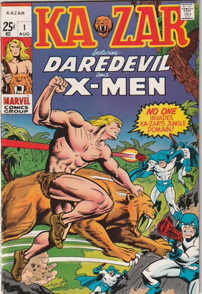 KA-ZAR #1 (1970) - 1st reprint of Ka-Zar's first appearance from X-Men #10 (1965)
