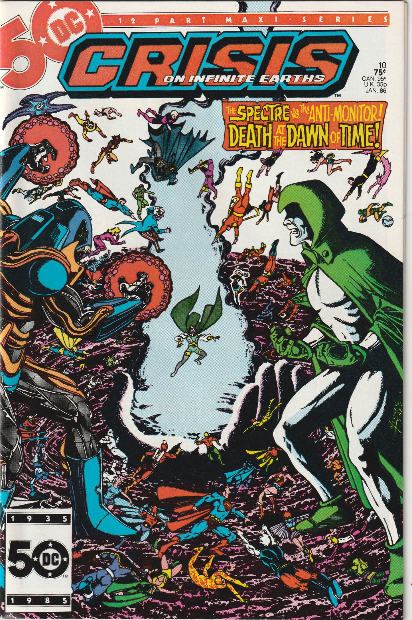 Crisis on Infinite Earths #10 (1986) - Death of Aquagirl, Psimon and the Spectre