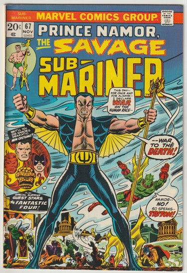 The Sub-Mariner #67 (1973) - Namor debuts New costume designed by Reed Richards