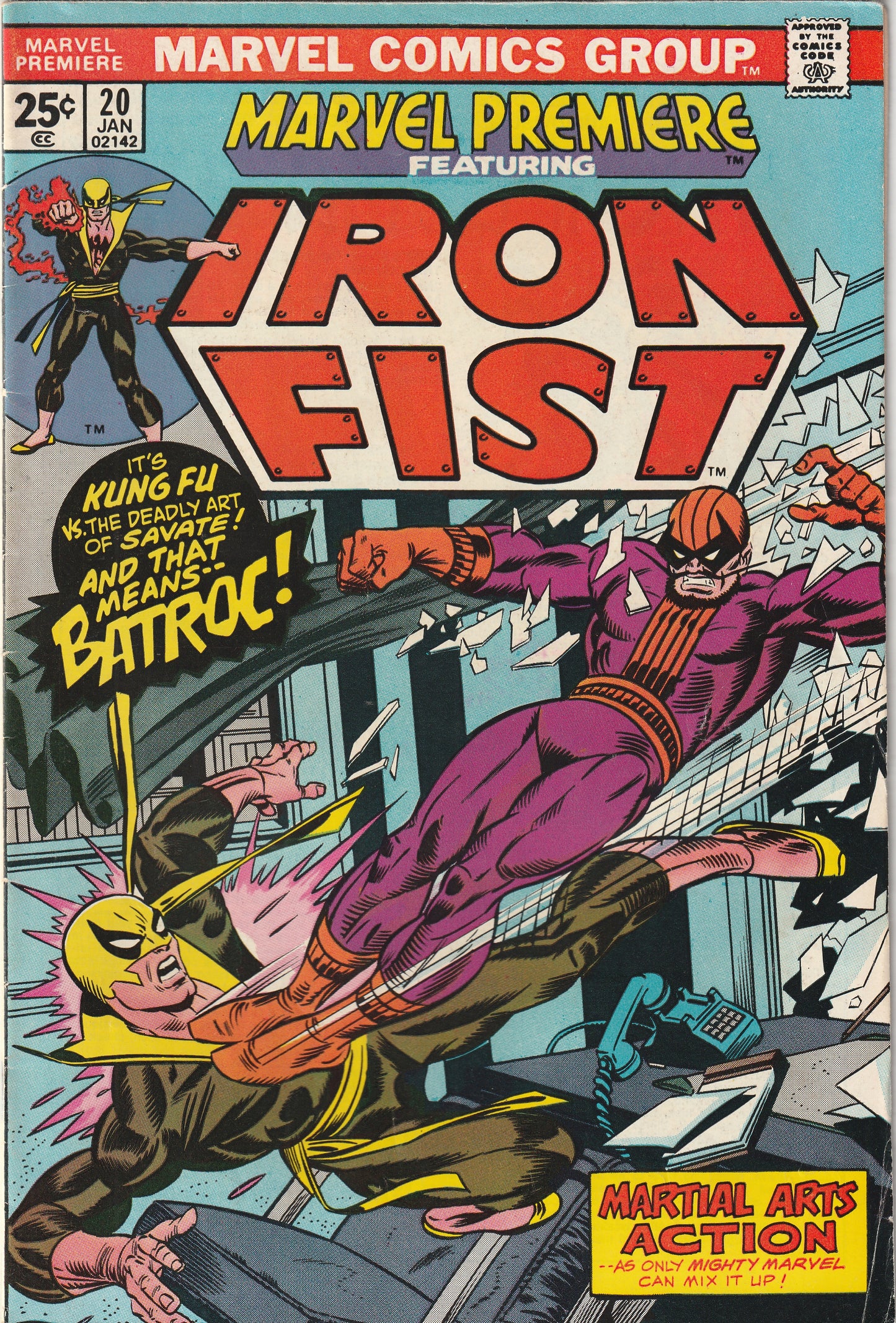 Marvel Premiere #20 (1975) Featuring Iron Fist Batroc Appearance