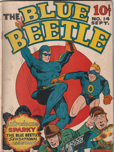 Blue Beetle #14 (1942) - Joe Kubert art