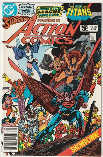 Action Comics #546 (1983) - Canadian Price Variant - New Brainiac & New Teen Titans