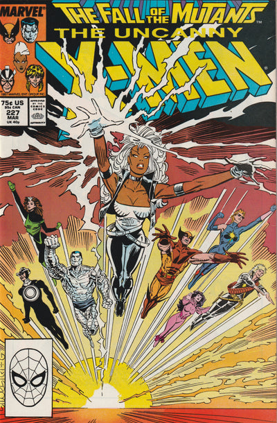 Uncanny X-Men #227 (1988) - Fall Of The Mutants. 1st full appearance of the Adversary's true form