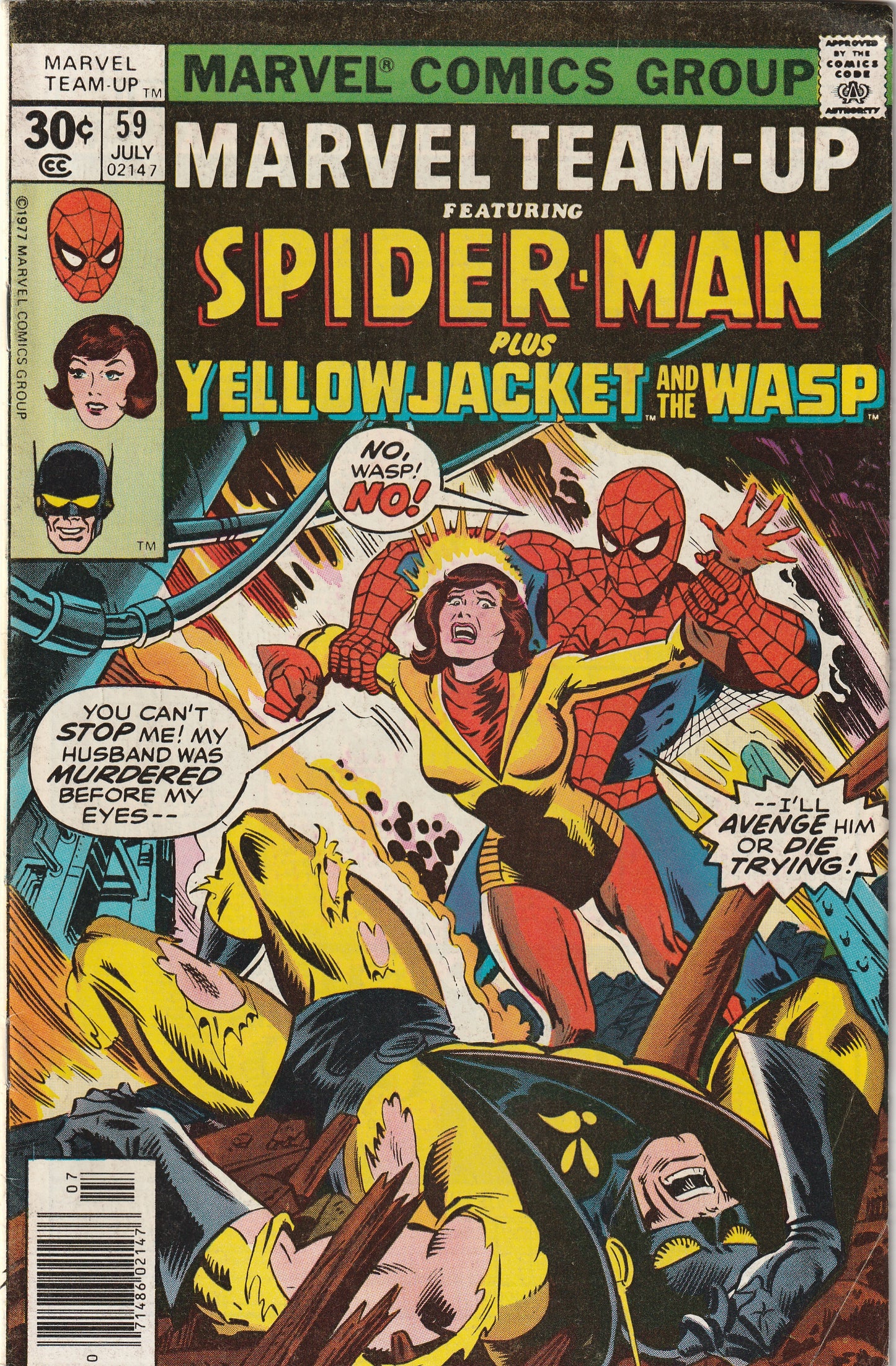 Marvel Team-Up #59 (1977) - Spider-Man & Yellowjacket and the Wasp - Yellowjacket gains new powers