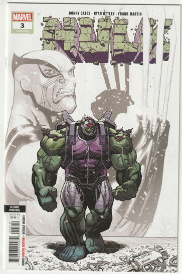 Hulk #3 (LGY #770, 2022) - Ryan Ottley & Frank Martin 2nd Printing Variant Cover