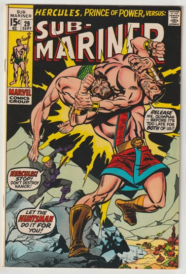 The Sub-Mariner #29 (1970) - Hercules vs Namor Battle
