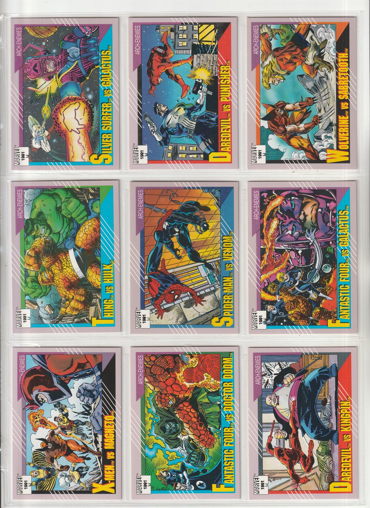 1991 Impel Marvel Universe Series 2 - Complete base set + 4 Holograms