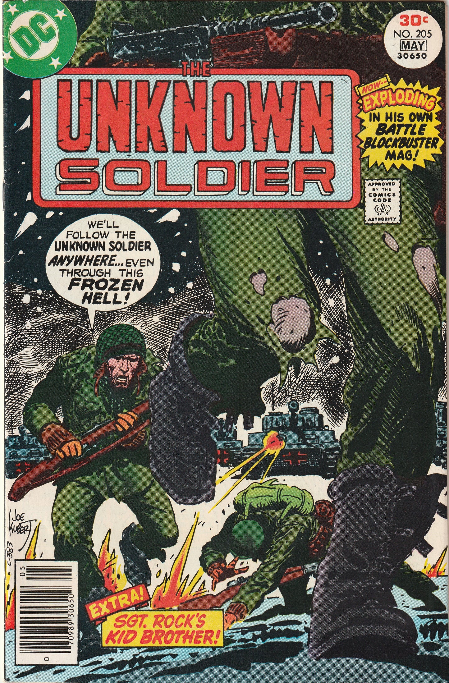 Unknown Soldier #205 (1977) - Joe Kubert cover