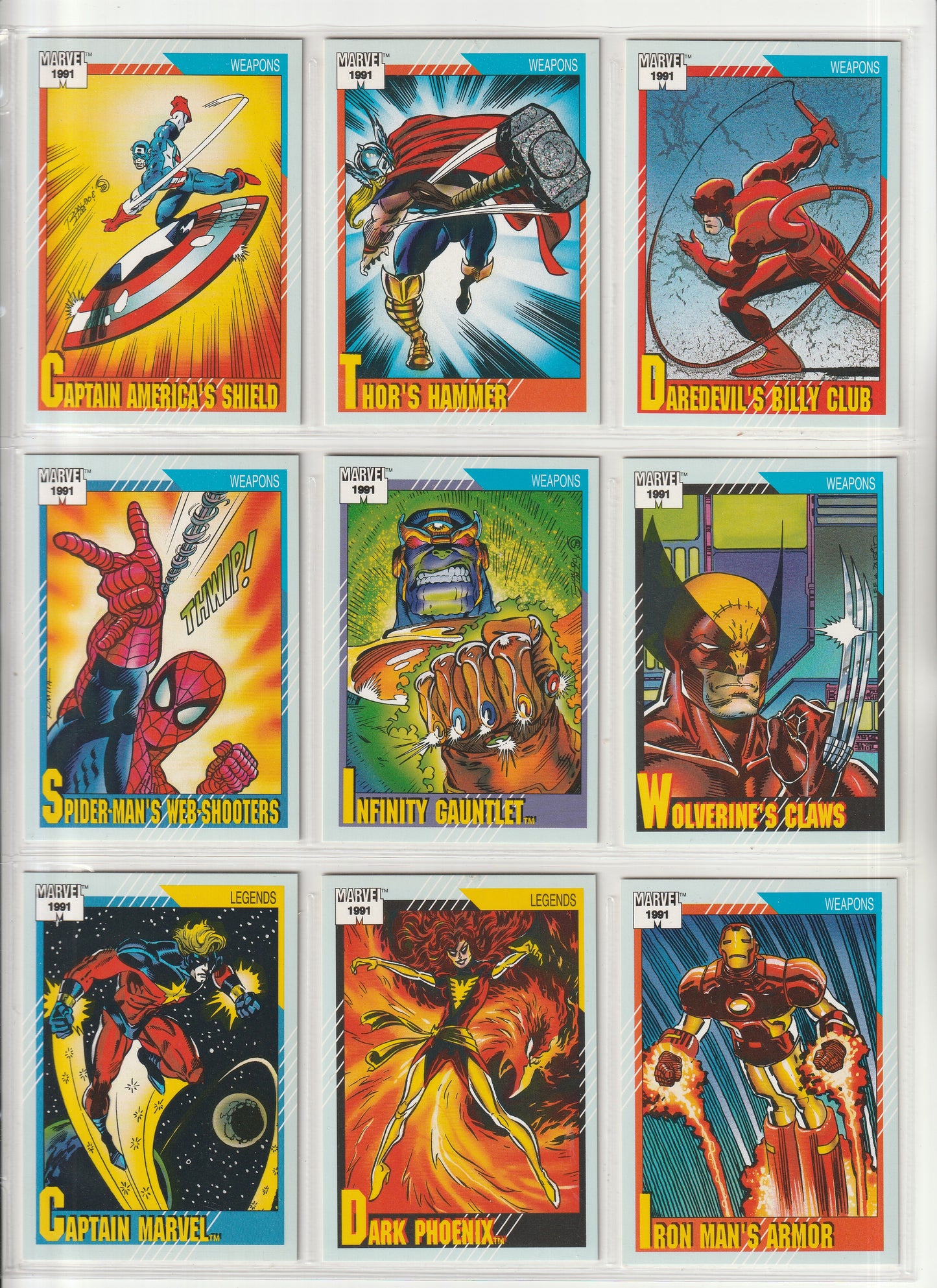 1991 Impel Marvel Universe Series 2 - Complete base set + 4 Holograms