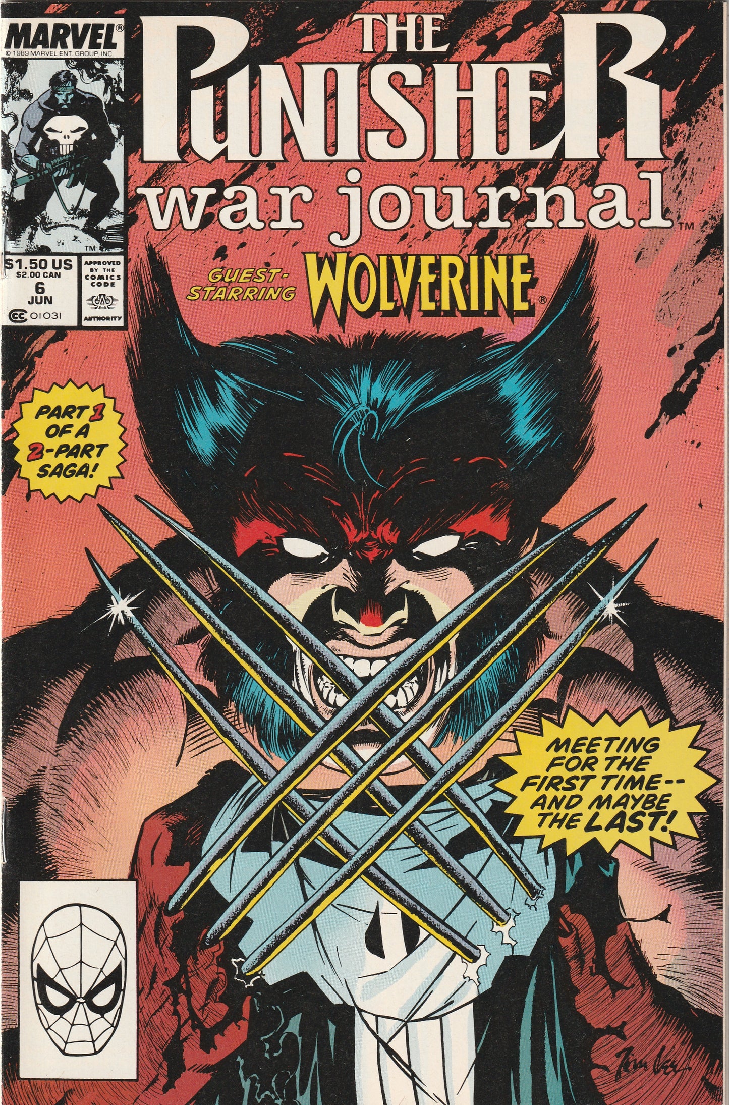 Punisher War Journal #6 (1989) - Starring Wolverine