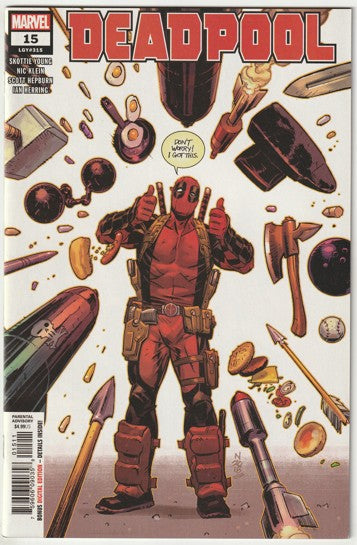 Deadpool #15 (LGY #315, 2019) - 1st Full Appearance of Ellie Camacho, in Deadpool Costume