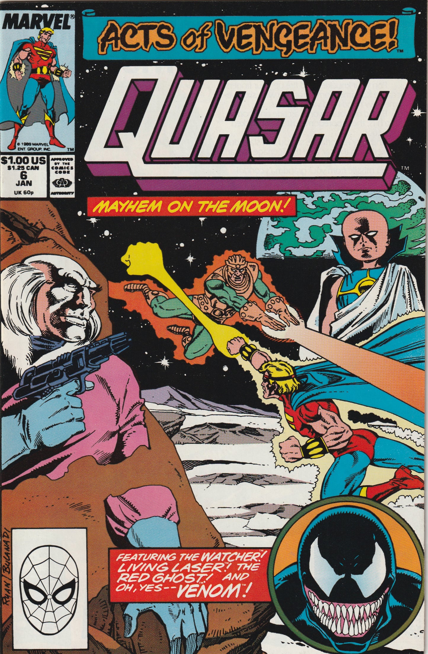 Quasar #6 (1990) - Guest-starring Venom