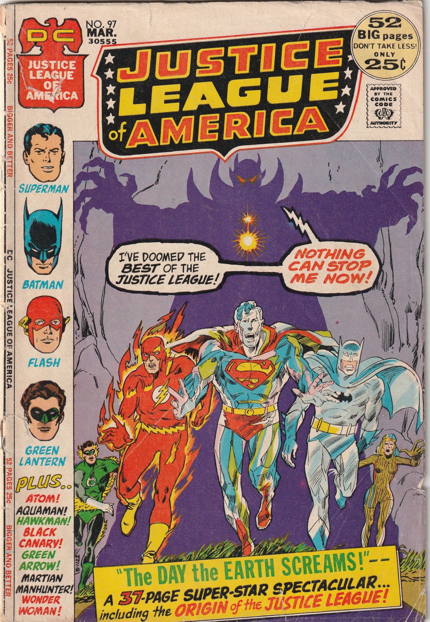 Justice League of America #97 (1972) - Origin of JLA retold, 1st Silver Age Appearance of Sargon the Sorcerer