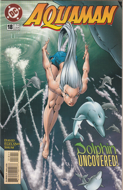 Aquaman #18 (Vol 5, 1996) -Origin of Dolphin. Ocean Master returns.
