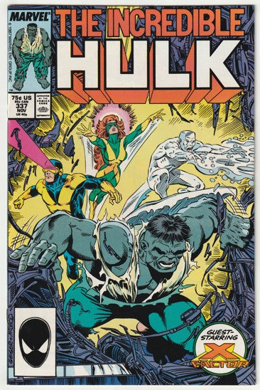 Incredible Hulk #337 (1987) - Todd McFarlane Grey Hulk vs X-Factor