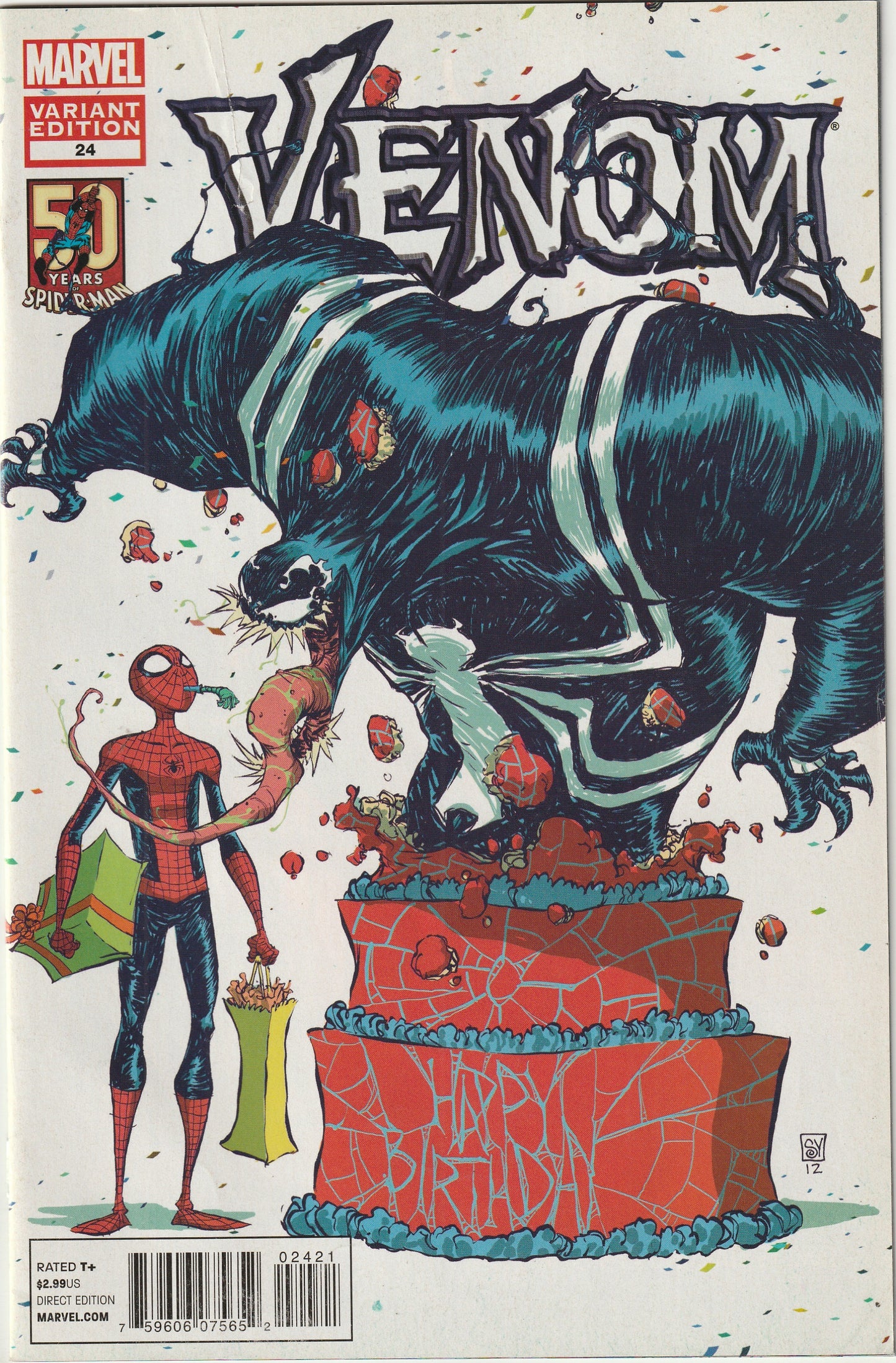 Venom #24 (2012) - Skottie Young Amazing Spider-Man 50th Anniversary Variant Cover