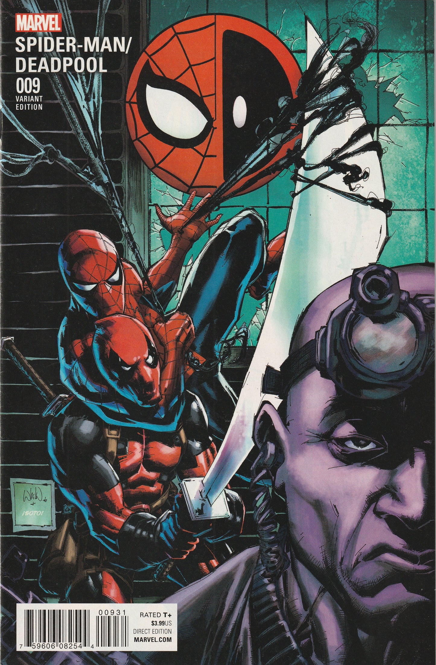 Spider-Man/Deadpool #9 (2016) - Whilce Portacio Classic Variant Cover 1:15 ratio