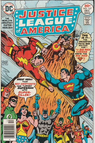 Justice League of America #137 (1976) - Bulletman, Bulletgirl, Marvel Family, Ibis & Spy Smasher Appearance