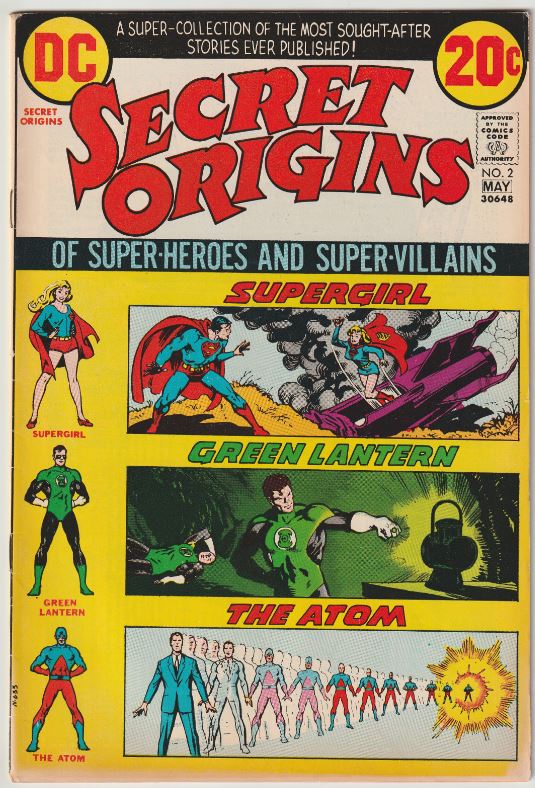 Secret Origins #2 (1973) - Supergirl, Green Lantern, The Atom
