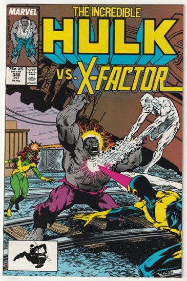 Incredible Hulk #336 (1987) - Todd McFarlane Grey Hulk vs X-Factor